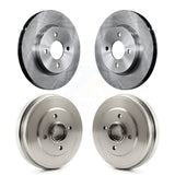Front Rear Disc Brake Rotors Drums Kit For Nissan Versa Note Micra K8-102069