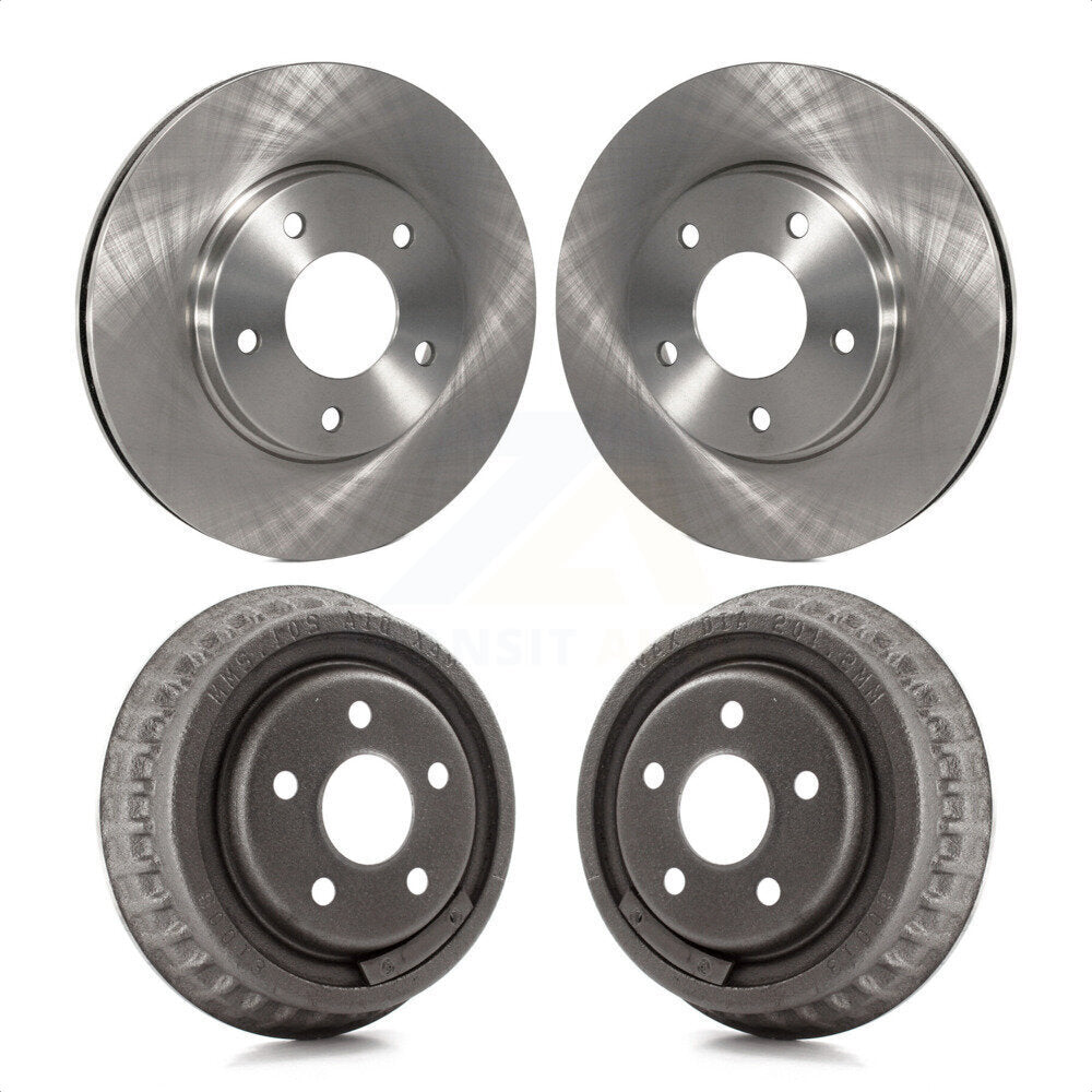Front Rear Disc Brake Rotors Drums Kit For 2001 Dodge Stratus Coupe with rear brakes K8-102074