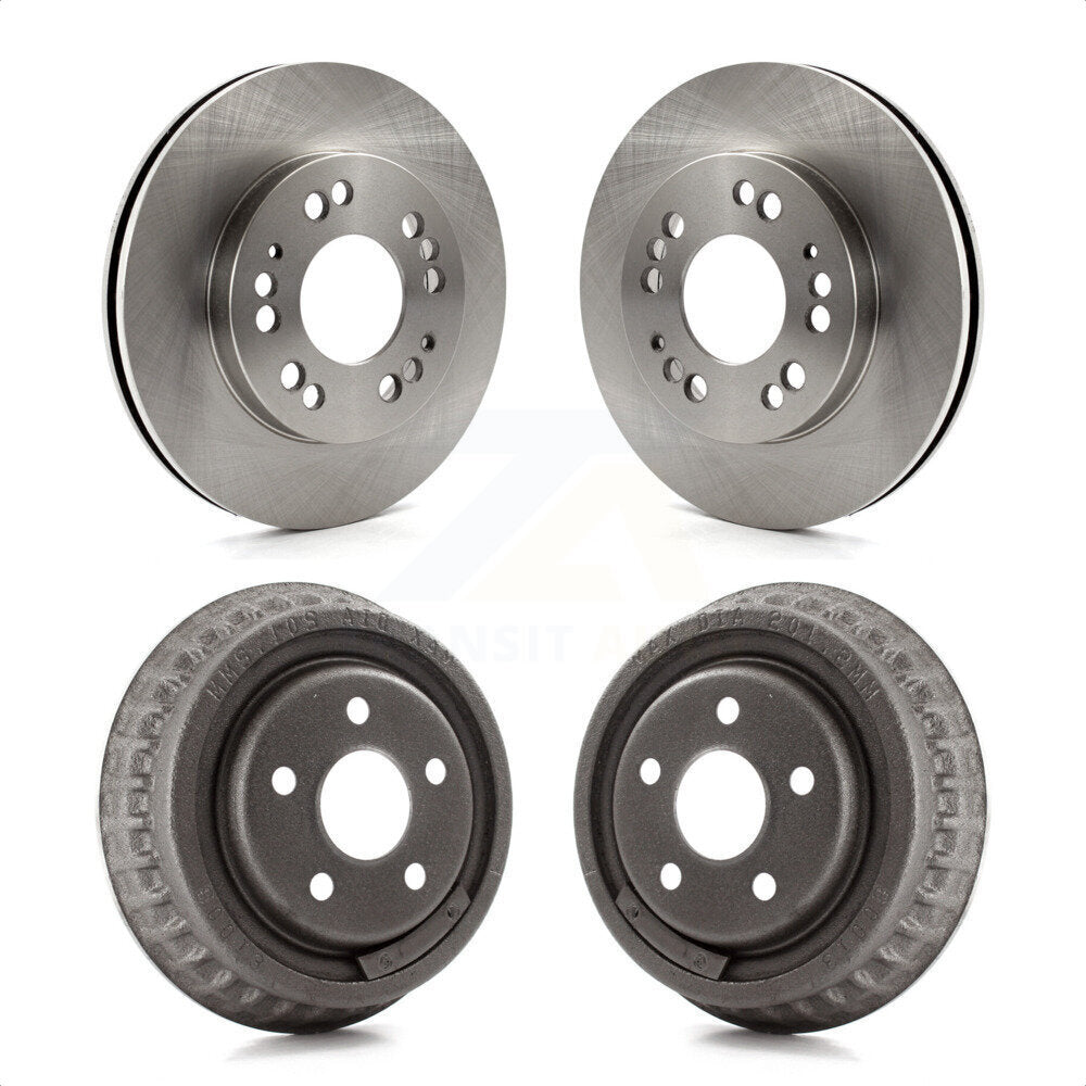 Front Rear Disc Brake Rotors Drums Kit For 2001 Dodge Stratus Coupe with Drum rear brakes K8-102075