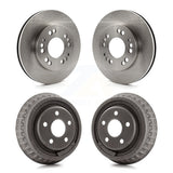 Front Rear Disc Brake Rotors Drums Kit For 2001 Dodge Stratus Coupe with Drum rear brakes K8-102075