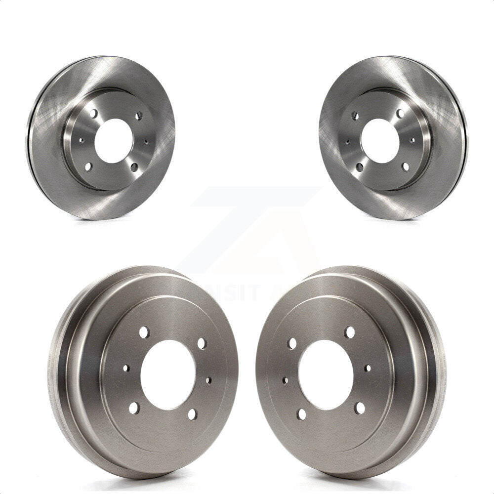 Front Rear Disc Brake Rotors Drums Kit For 2002-2006 Hyundai Elantra Drum rear brakes K8-102090