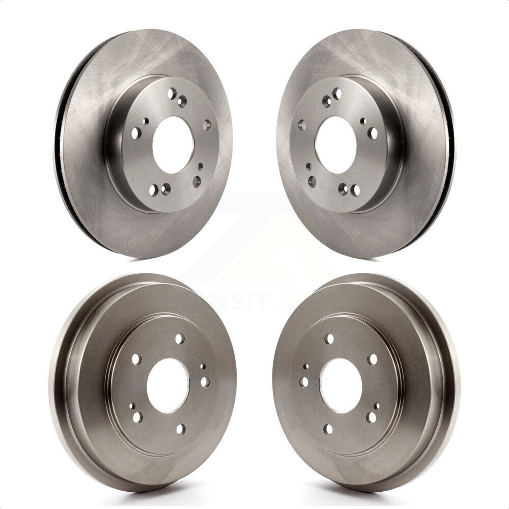 Front Rear Disc Brake Rotors Drums Kit For 2012-2015 Honda Civic Hybrid-L Hybrid K8-102093
