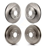 Front Rear Disc Brake Rotors Drums Kit For 2012-2015 Honda Civic Hybrid-L Hybrid K8-102093