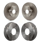 Front Rear Disc Brake Rotors Drums Kit For 2015 Toyota Tacoma 4WD With 5 Lug Wheels K8-102110