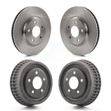 Front Rear Disc Brake Rotors Drums Kit For 2004 Chevrolet Malibu With 296mm Diameter Rotor K8-102138