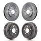Front Rear Disc Brake Rotors Drums Kit For 2004 Chevrolet Malibu With 276mm Diameter Rotor K8-102139