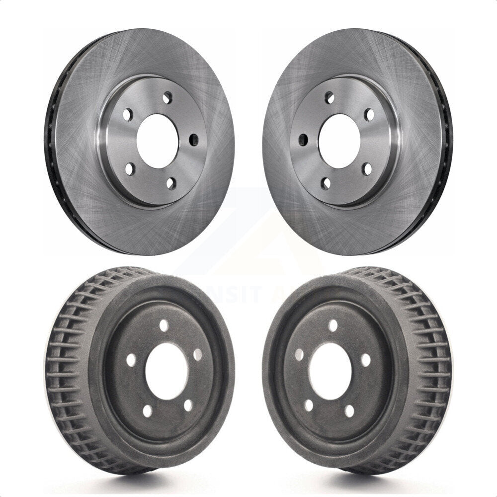 Front Rear Disc Brake Rotors Drums Kit For 2004 Chevrolet Malibu With 276mm Diameter Rotor K8-102139