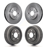 Front Rear Disc Brake Rotors Drums Kit For 2004 Chevrolet Malibu With 276mm Diameter Rotor K8-102139