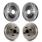 Front Rear Disc Brake Rotors Drums Kit For 2008 Ford Focus Wheel Bearing Includes K8-102144
