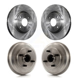 Front Rear Disc Brake Rotors Drums Kit For 2008 Ford Focus Wheel Bearing Includes K8-102144