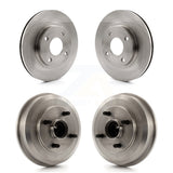 Front Rear Disc Brake Rotors Drums Kit For Ford Focus Wheel Bearing Includes K8-102146