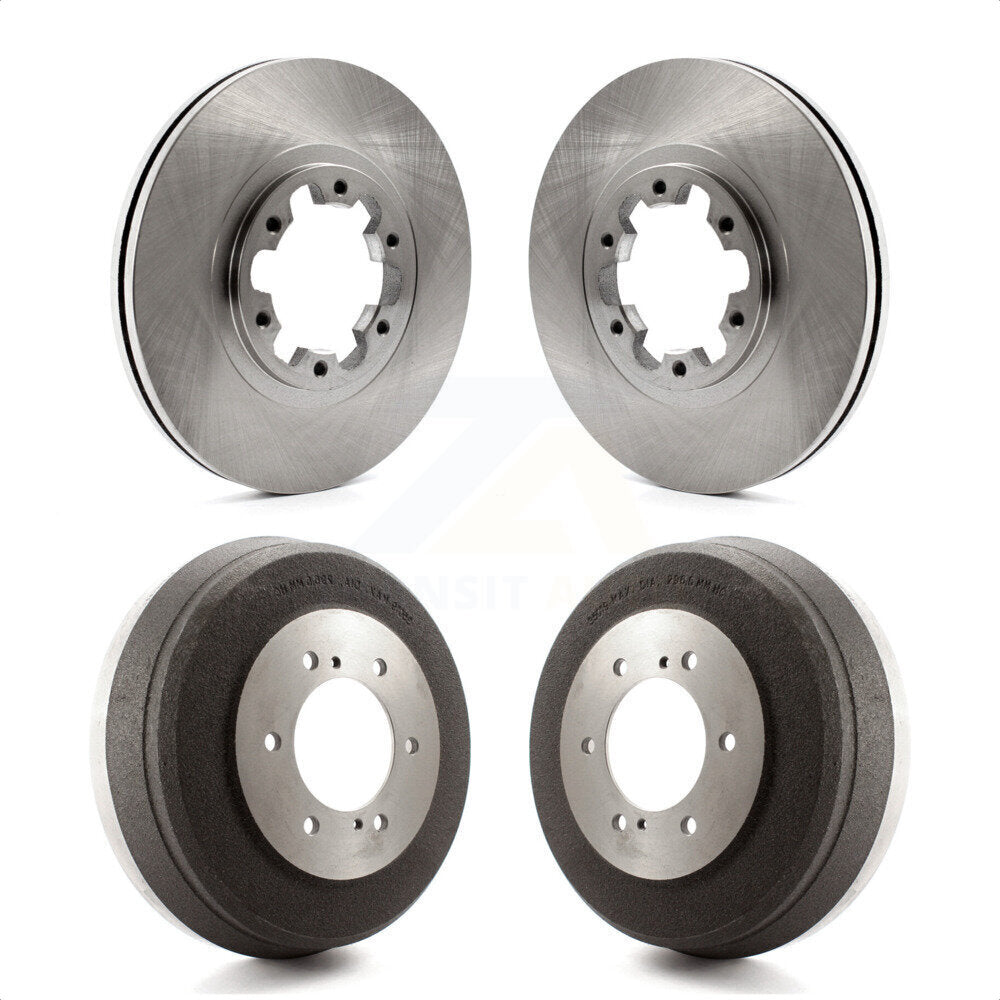 Front Rear Disc Brake Rotors Drums Kit For Nissan Pathfinder INFINITI QX4 K8-102150