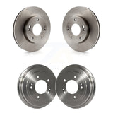 Front Rear Disc Brake Rotors Drums Kit For 2010-2011 Kia Soul 1.6L K8-102164