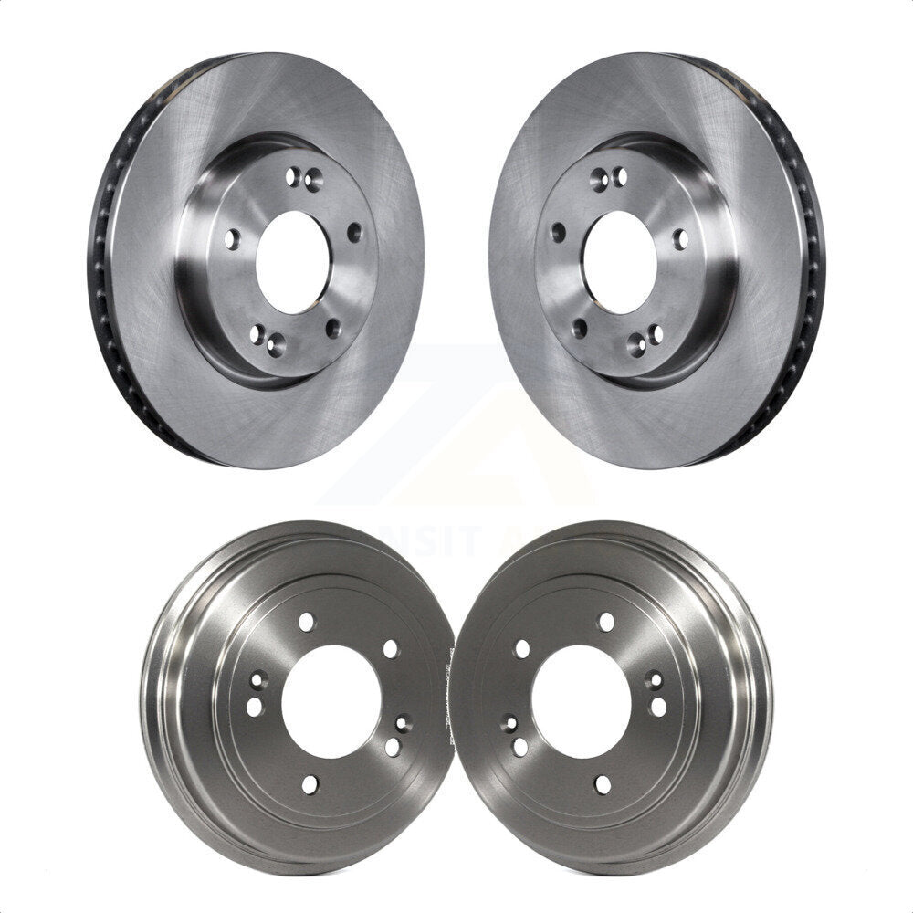 Front Rear Disc Brake Rotors Drums Kit For 2010-2011 Kia Soul 2.0L K8-102165