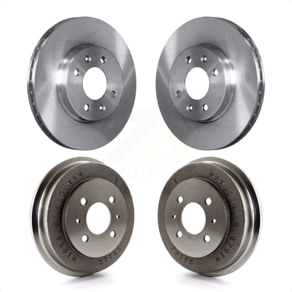Front Rear Disc Brake Rotors Drums Kit For 2006 Hyundai Accent Sedan To 09 30 05 K8-102168