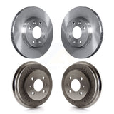 Front Rear Disc Brake Rotors Drums Kit For 2006 Hyundai Accent Sedan To 09 30 05 K8-102168