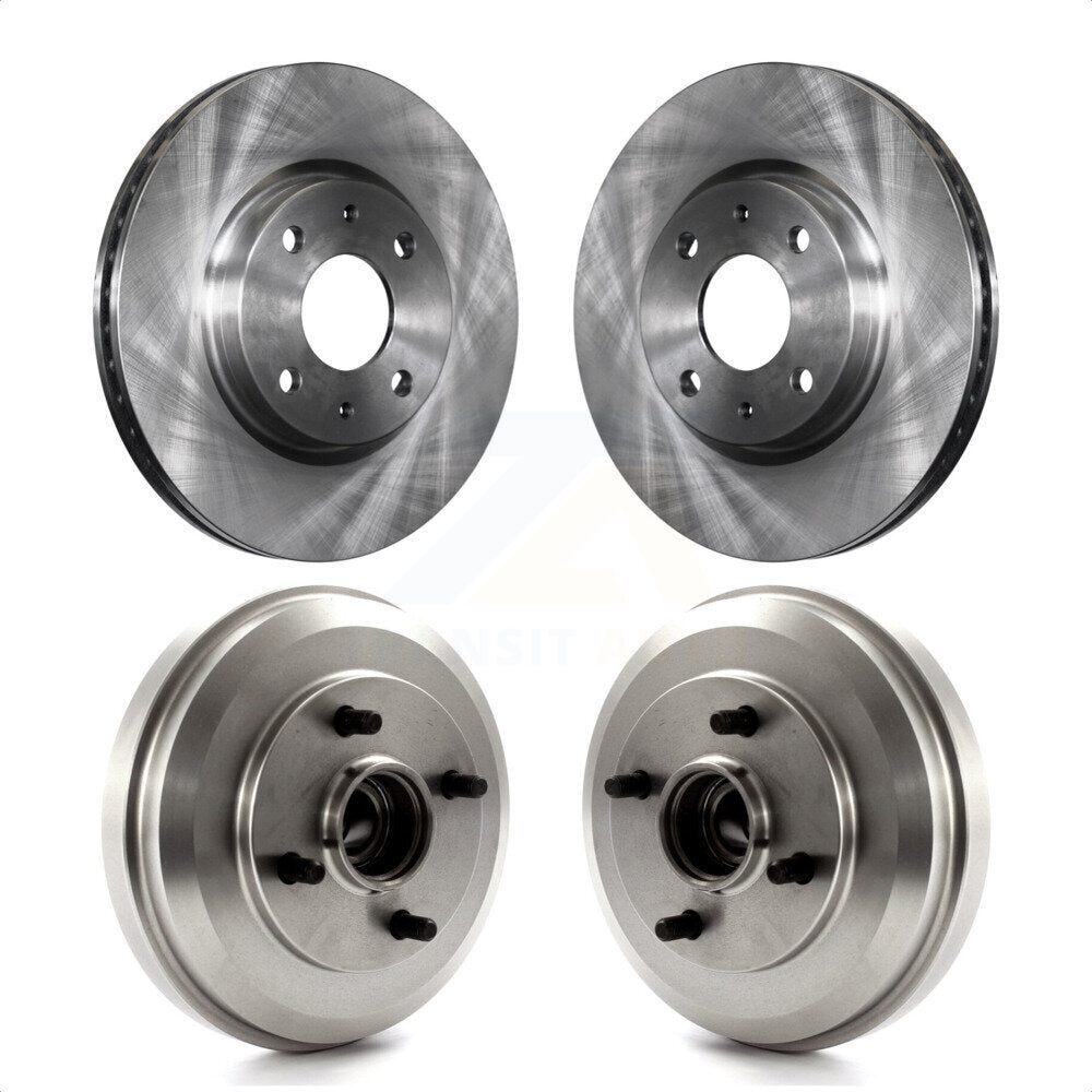 Front Rear Disc Brake Rotors Drums Kit For 2009-2011 Ford Focus K8-102171