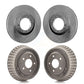 Front Rear Disc Brake Rotors Drums Kit For Chevrolet Camaro Pontiac Firebird K8-102181