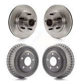 Front Rear Disc Brake Rotors Drums Kit For 1991-1991 GMC Sonoma Chevrolet S10 Blazer S15 Jimmy With ABS Tone Ring RWD K8-102204