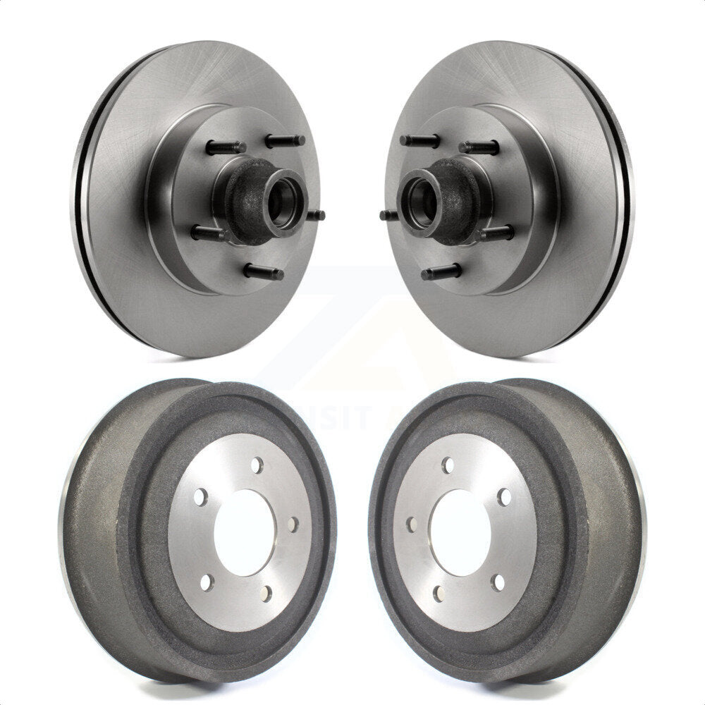 Front Rear Disc Brake Rotors Drums Kit For Ford E-150 Club Wagon K8-102210