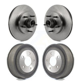 Front Rear Disc Brake Rotors Drums Kit For Ford E-150 Club Wagon K8-102210