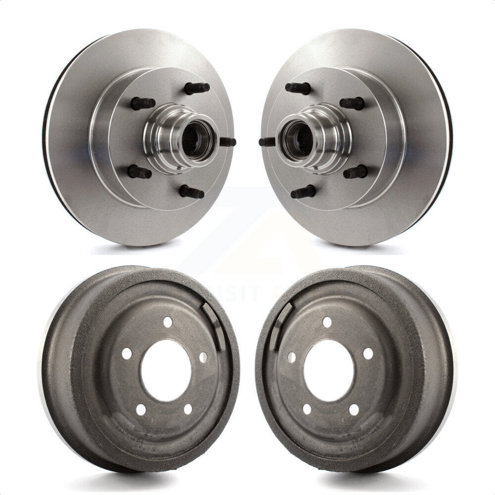 Front Rear Disc Brake Rotors Drums Kit For Ford F-150 E-150 Econoline K8-102217