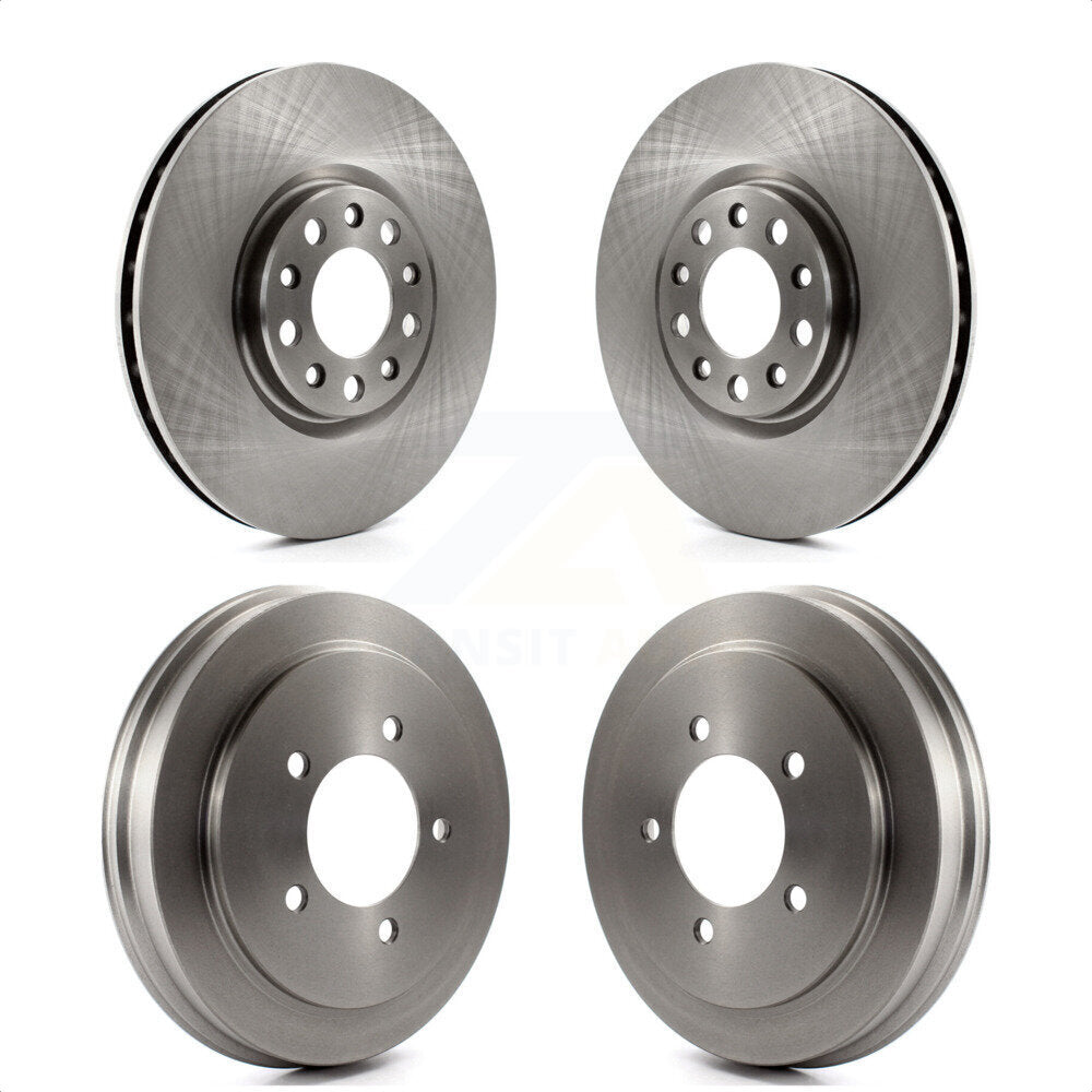Front Rear Disc Brake Rotors Drums Kit For 2017 Jeep Compass With 305mm Diameter Rotor K8-102228