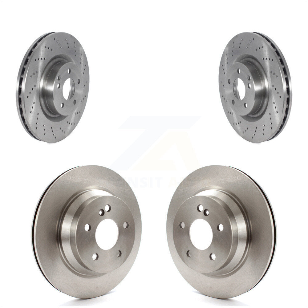 Front Rear Disc Brake Rotors Kit For Mercedes-Benz E400 With 344mm Diameter Rotor K8-102287