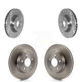 Front Rear Disc Brake Rotors Kit For 2010-2011 Mercedes-Benz E550 With 300mm Diameter Rotor K8-102288