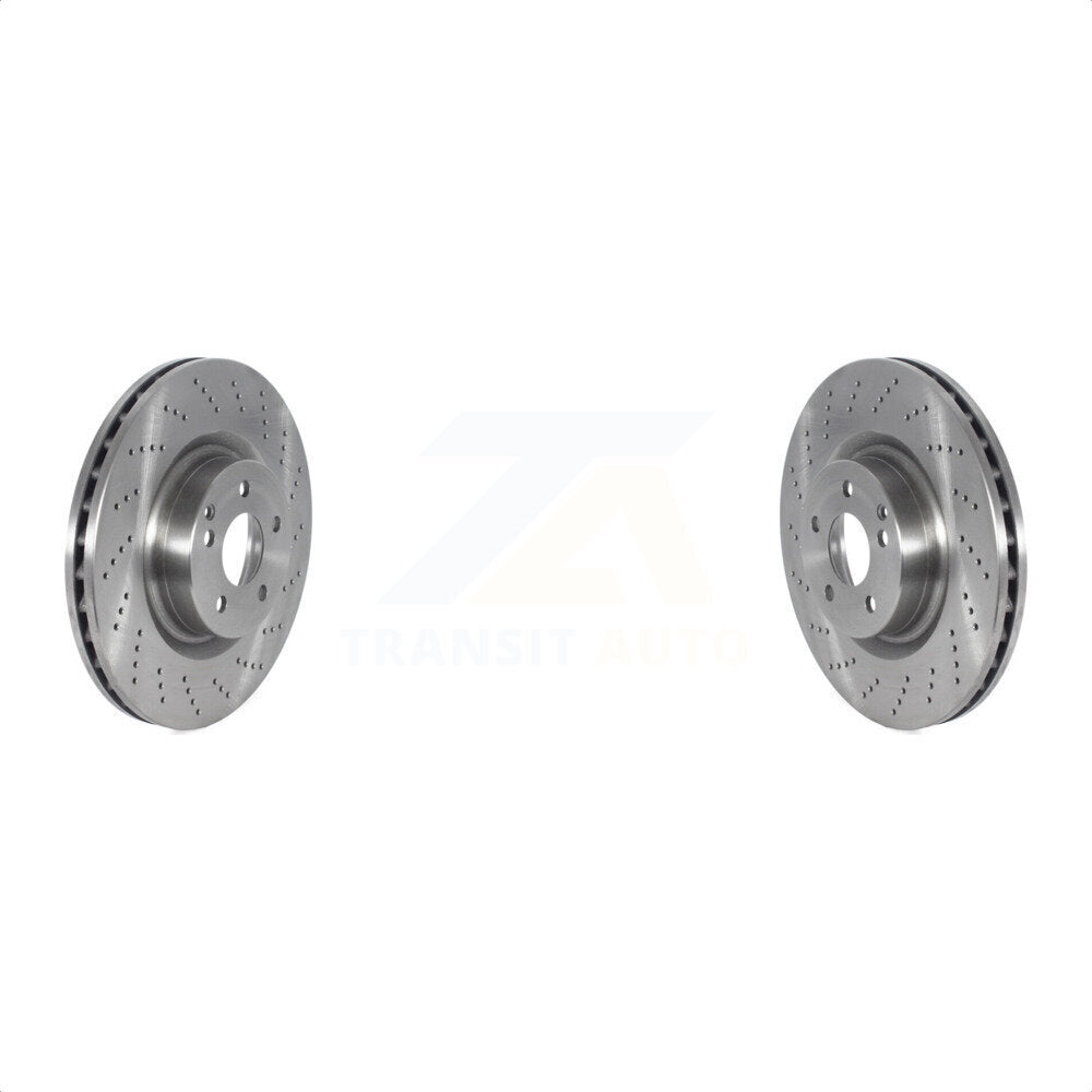 Front Disc Brake Rotors Pair For Mercedes-Benz C250 E400 E550 K8-102305