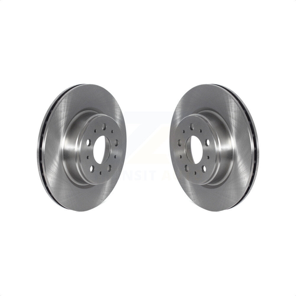 Front Disc Brake Rotors Pair For 2017-2022 Tesla 3 With Gray Painted Calipers K8-102376