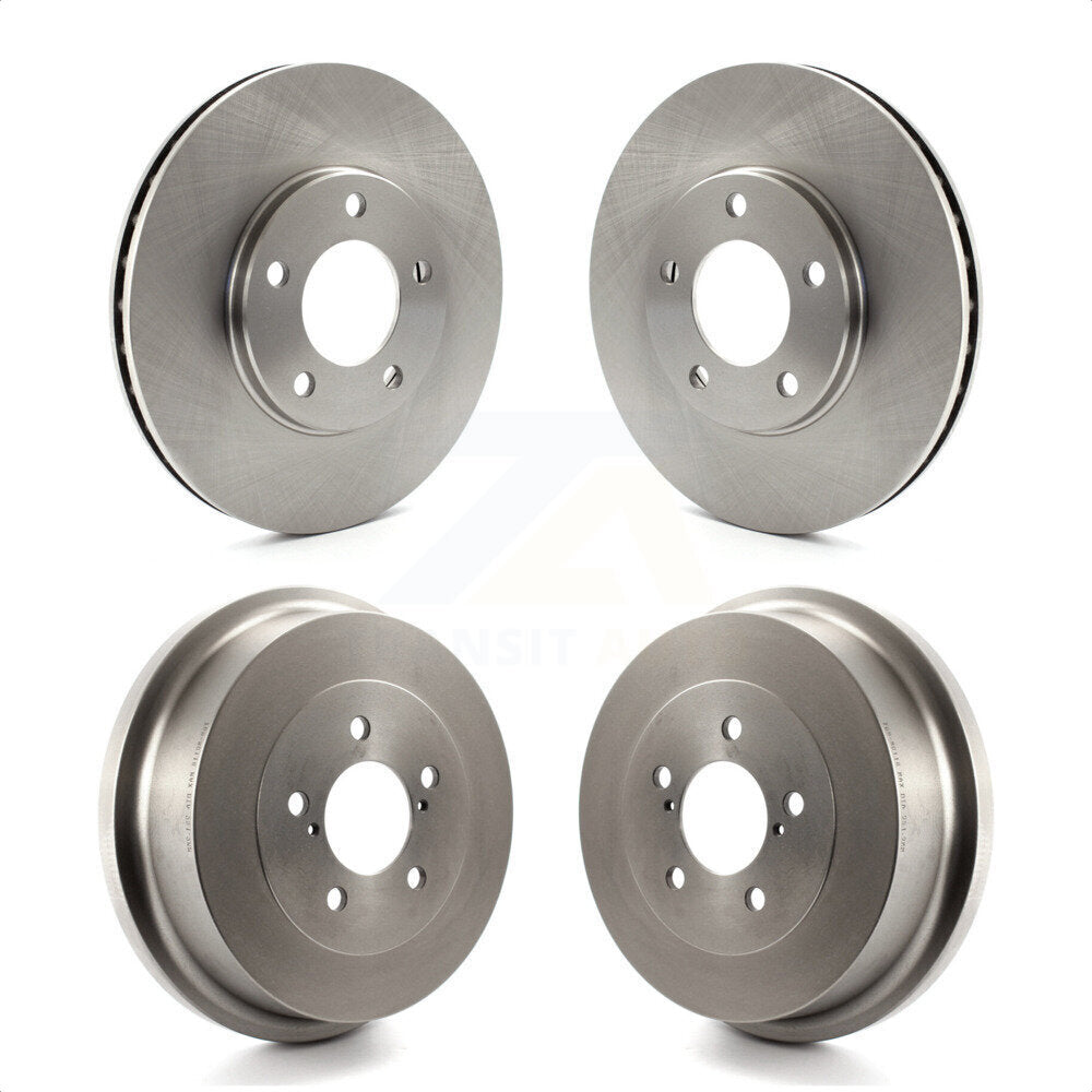 Front Rear Disc Brake Rotors Drums Kit For 1996-1996 Dodge Grand Caravan Plymouth Chrysler Town & Country Voyager With 15" Factory Wheels or 16" K8-102405