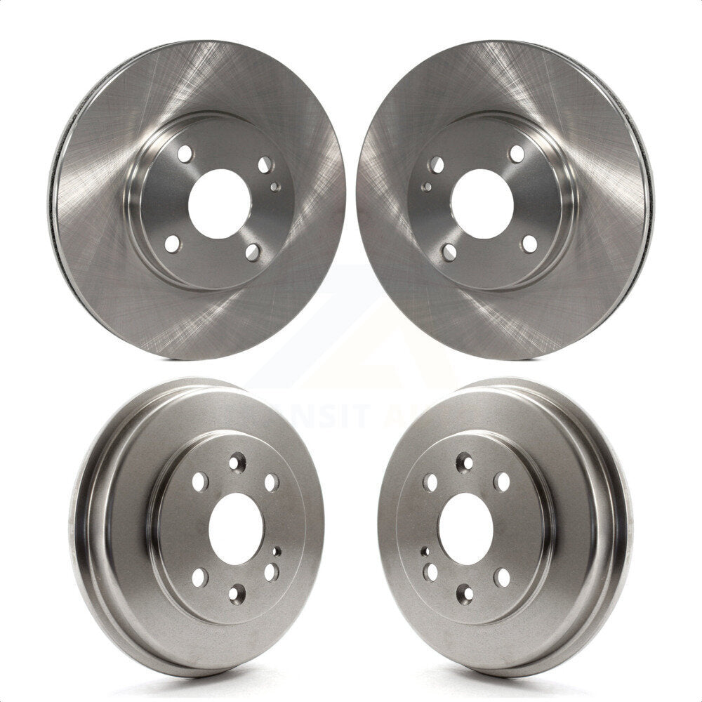 Front Rear Disc Brake Rotors Drums Kit For Ford Escort Mazda Protege Mercury Tracer MX-3 K8-102406