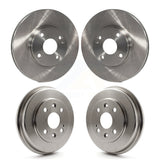 Front Rear Disc Brake Rotors Drums Kit For Ford Escort Mazda Protege Mercury Tracer MX-3 K8-102406