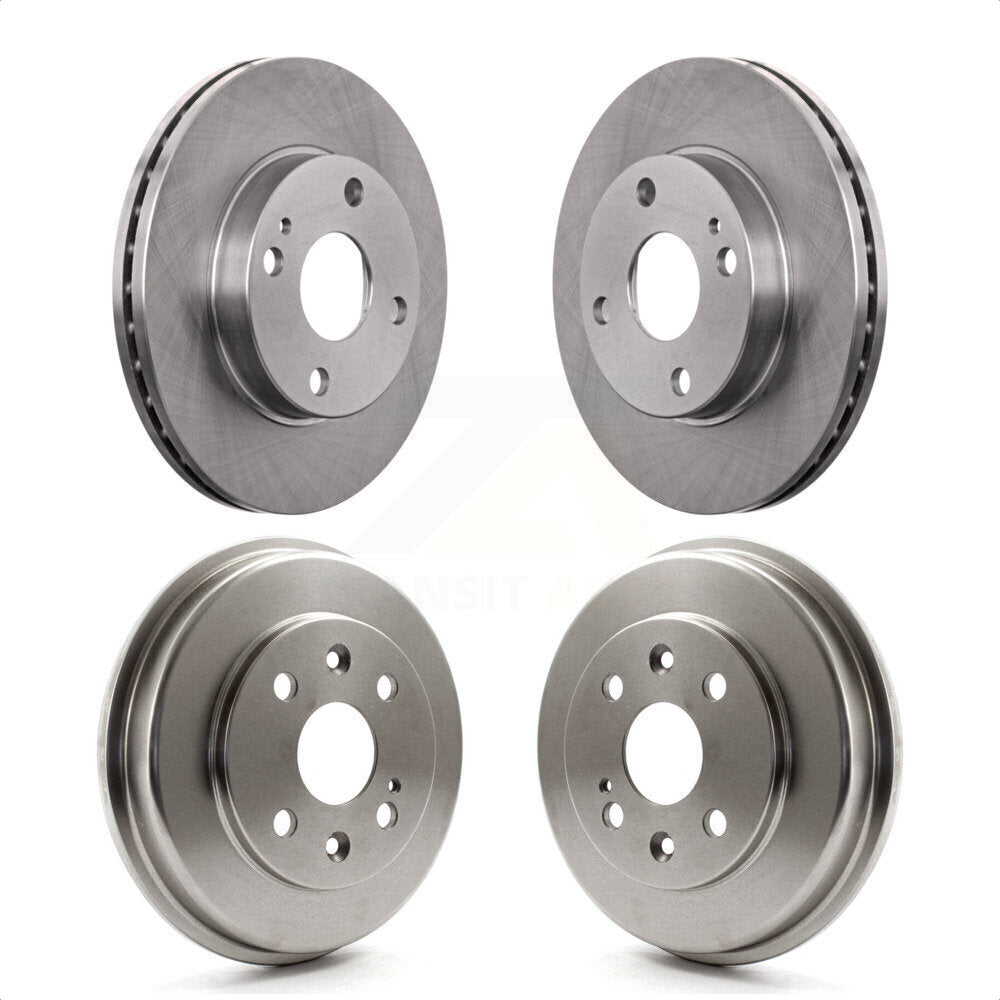Front Rear Disc Brake Rotors Drums Kit For Mazda Protege Ford Escort Mercury Tracer 323 K8-102407