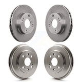 Front Rear Disc Brake Rotors Drums Kit For Mazda Protege Ford Escort Mercury Tracer 323 K8-102407