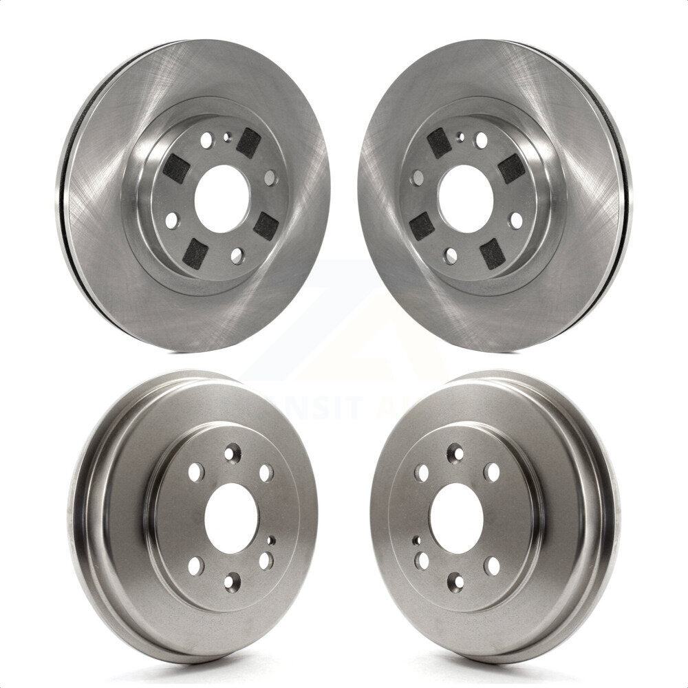 Front Rear Disc Brake Rotors Drums Kit For Mazda Protege K8-102408