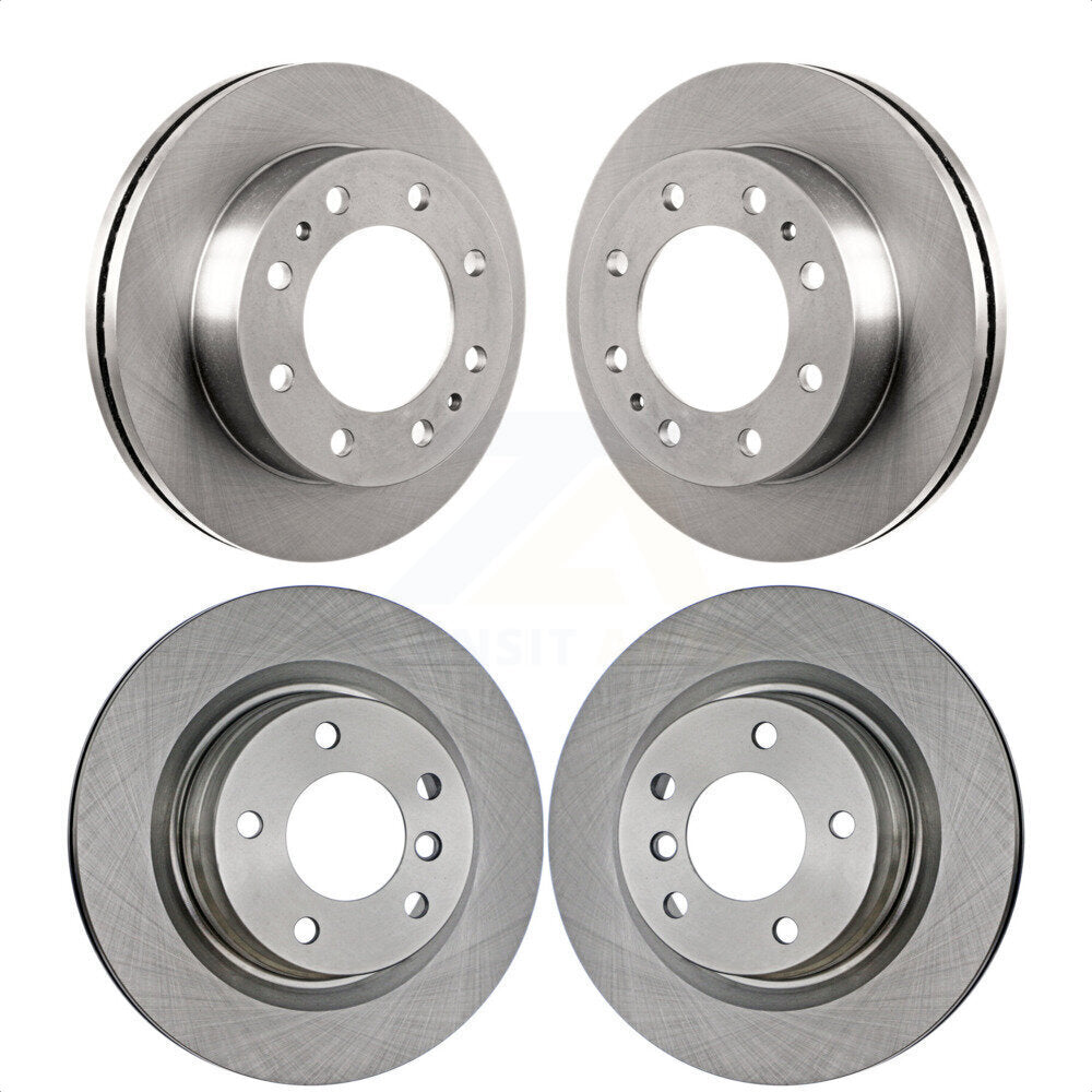 Front Rear Disc Brake Rotors Kit For 2010-2011 Chevrolet Express 4500 3.20" Overall Height K8-102438