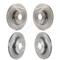 Front Rear Disc Brake Rotors Kit For 2019 Nissan Rogue FULL HYBRID EV-GAS (FHEV) engine With Electric Parking K8-102455