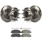 Transit Auto - Front Disc Brake Rotors Hub Assembly And Semi-Metallic Pads Kit For 2008-2010 Ford F-350 Super Duty RWD With Dual Rear Wheels K8A-105770