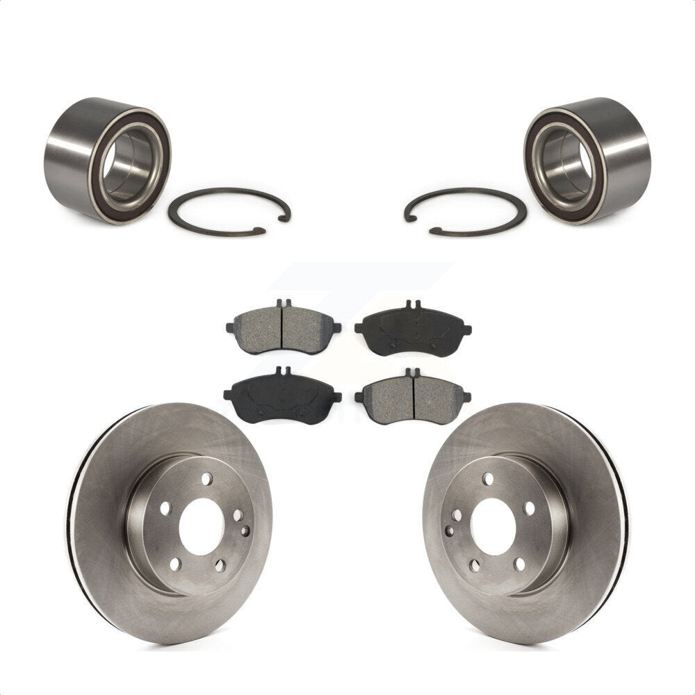 Transit Auto - Front Wheel Bearing With Disc Brake Rotors And Semi-Metallic Pads Kit For Mercedes-Benz C300 KBB-102785