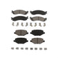 Front Rear Ceramic Brake Pads Kit For 2010-2012 Ford Taurus SHO KCX-100002