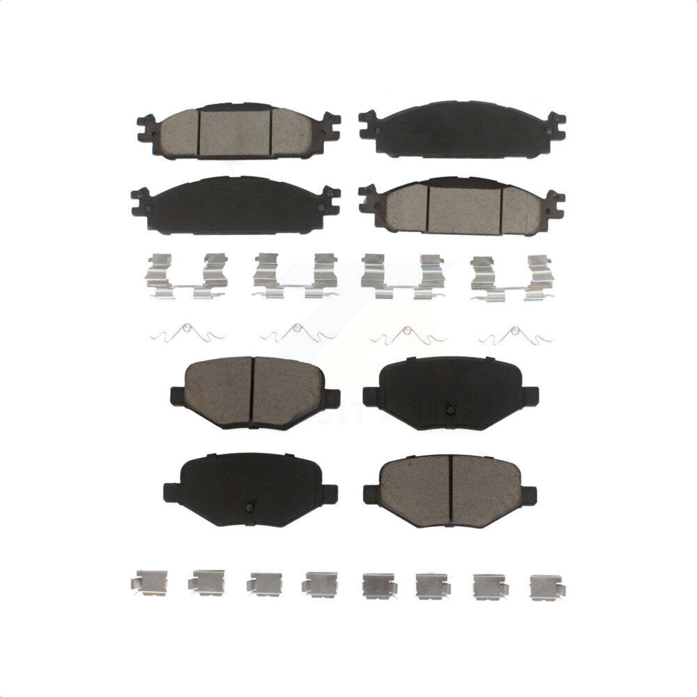Front Rear Ceramic Brake Pads Kit For Ford Explorer Taurus Flex Lincoln MKT MKS KCX-100003