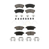 Front Rear Ceramic Brake Pads Kit For Ford Fusion Mazda 6 Lincoln MKZ Mercury Milan Zephyr KCX-100007