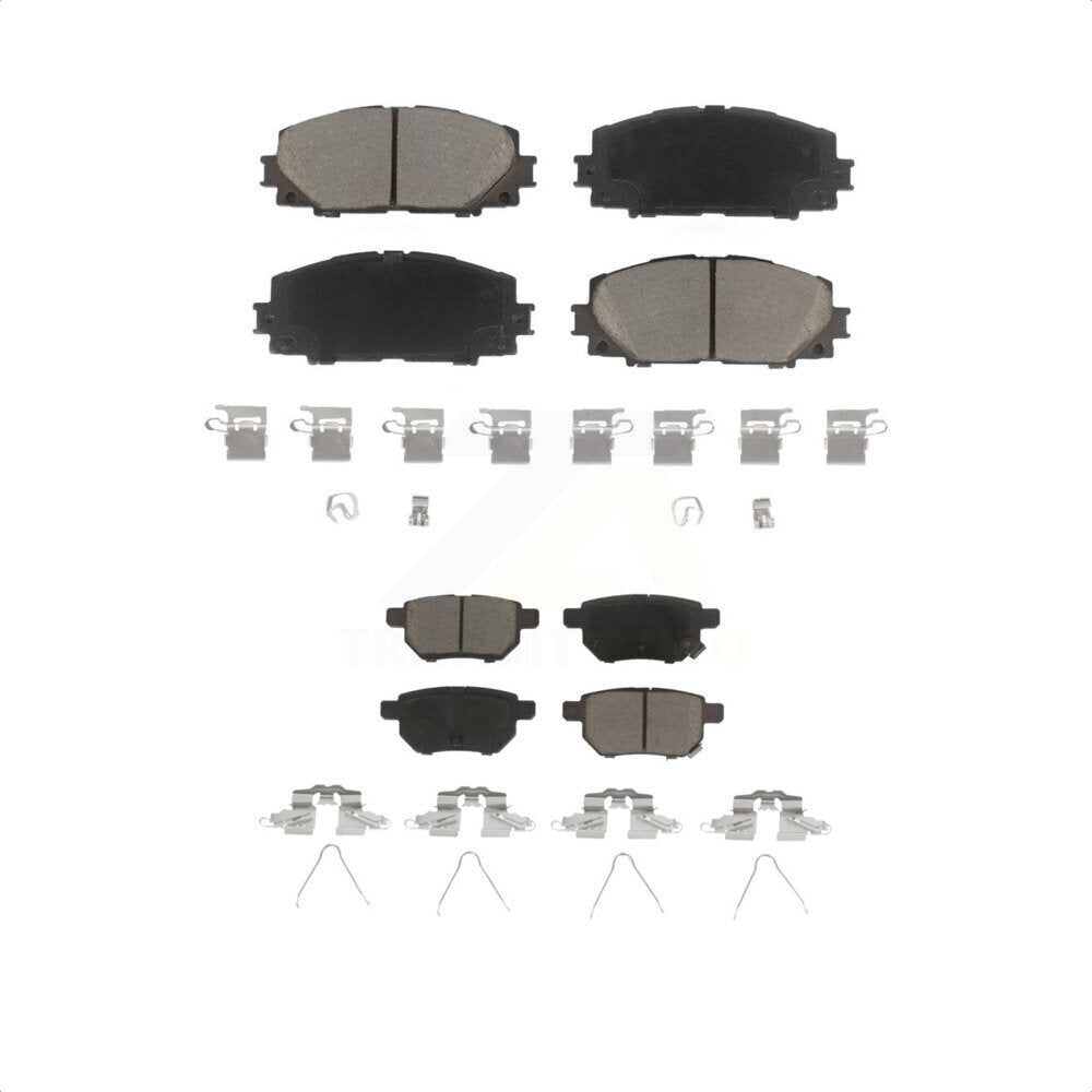 Front Rear Ceramic Brake Pads Kit For Toyota Prius Corolla Lexus CT200h Prime Plug-In KCX-100026