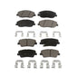 Front Rear Ceramic Brake Pads Kit For Kia Sedona Hyundai Santa Fe Entourage Genesis Borrego XL KCX-100035