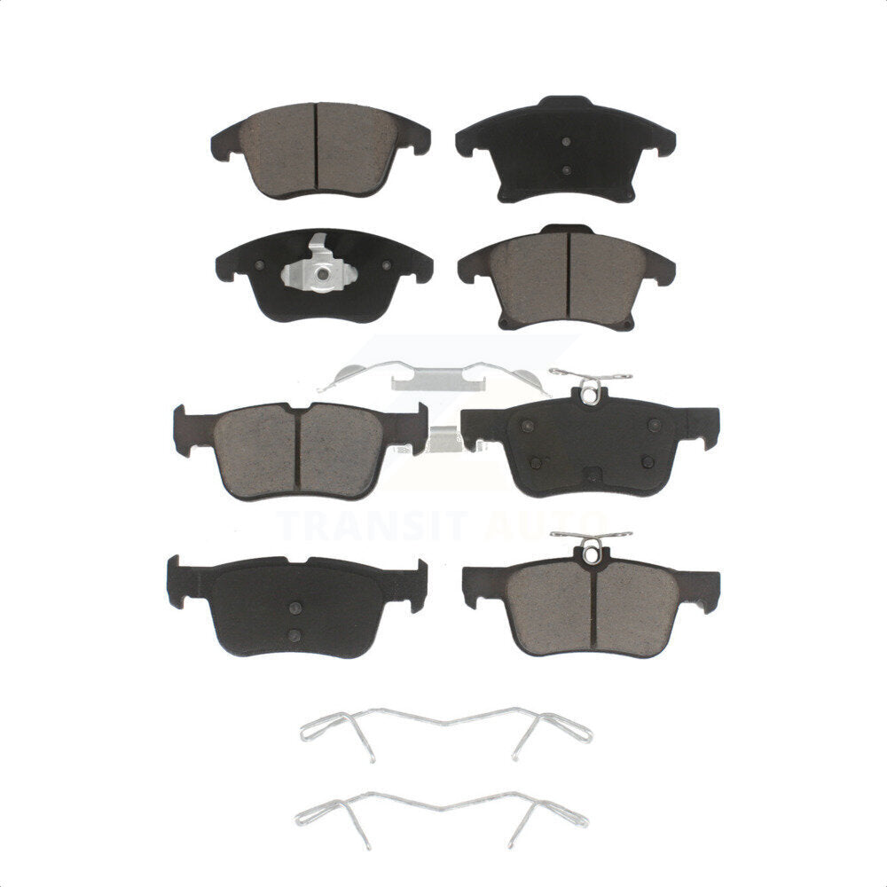 Front Rear Ceramic Brake Pads Kit For Ford Fusion Lincoln MKZ Police Responder Hybrid SSV Plug-In KCX-100068