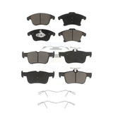 Front Rear Ceramic Brake Pads Kit For Ford Fusion Lincoln MKZ Police Responder Hybrid SSV Plug-In KCX-100068