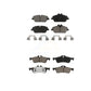 Front Rear Ceramic Brake Pads Kit For 2007-2008 Mini Cooper Convertible With 280mm Diameter Rotor KCX-100073