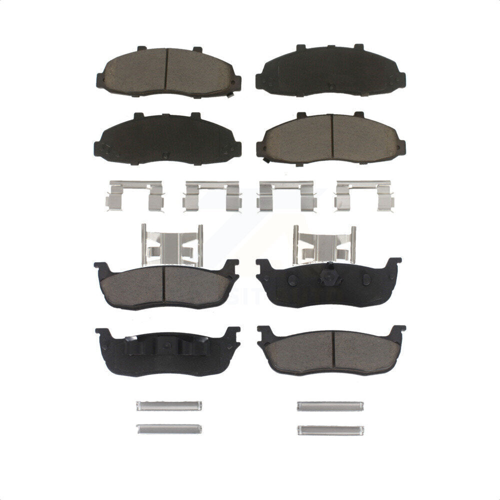Front Rear Ceramic Brake Pads Kit For Ford F-150 Heritage Lincoln Blackwood KCX-100083